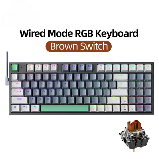 Mechanical Gaming Keyboard Wired Hot Swappable 94 Keys RGB Light Mac Windows